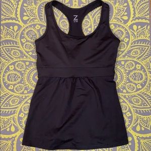 EUC Zella black racerback workout tank, XS